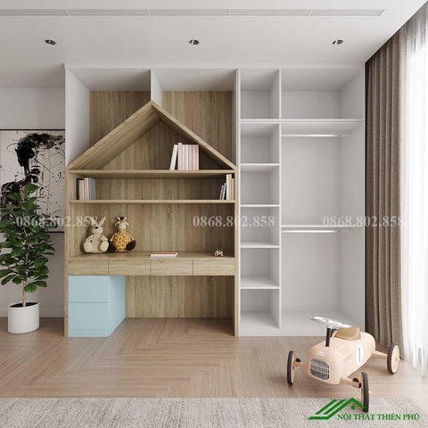 Tủ quần áo gỗ công nghiệp cho bé - QA 91