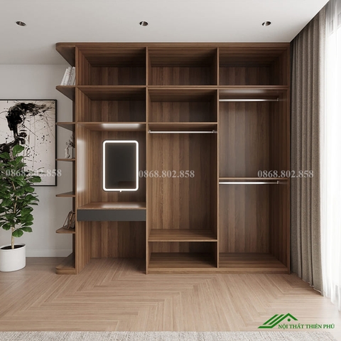Tủ quần áo gỗ công nghiệp đóng theo yêu cầu - QA 85