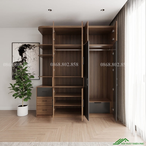 Mẫu tủ quần áo hiện đại - QA 82