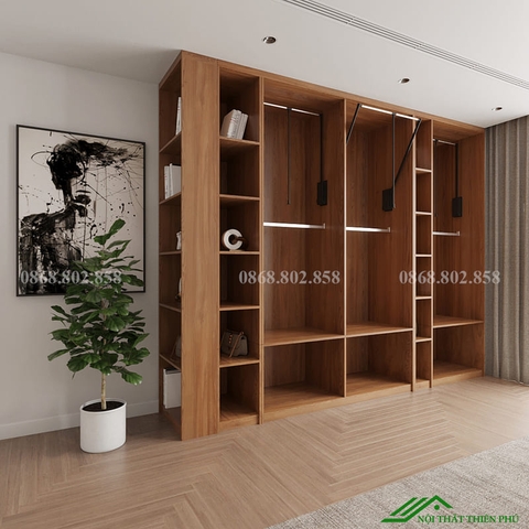 Tủ quần áo gỗ cánh kính hiện đại - QA 89