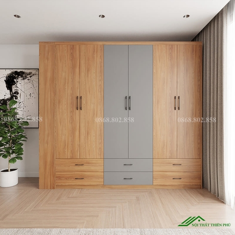 Tủ quần áo gỗ mẫu mới hiện đại - QA 87