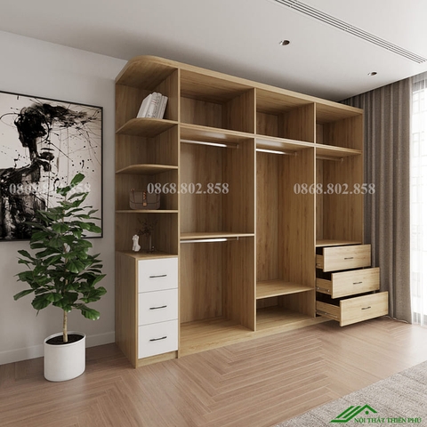 Tủ quần áo gỗ MFC đơn giản - QA 83