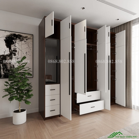Mẫu tủ quần áo hiện đại - QA 84