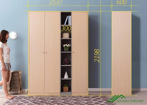 Tủ quần áo hiện đại nhiều ngăn gỗ mdf - QA 25