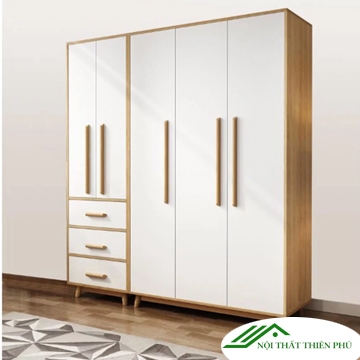 Tủ quần áo nhiều cánh hiện đại gỗ MDF - QA 14