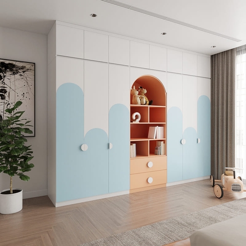 Tủ quần áo trẻ em bằng gỗ công nghiệp - QA 93