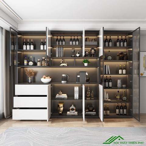 Tủ rượu phòng khách 2m đa năng - TR 08