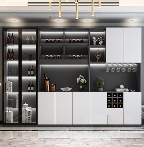 Tủ rượu gỗ công nghiệp hiện đại - TR 24