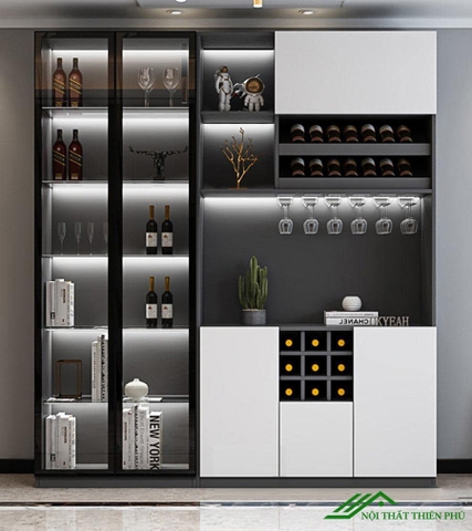Tủ rượu gỗ công nghiệp hiện đại - TR 24