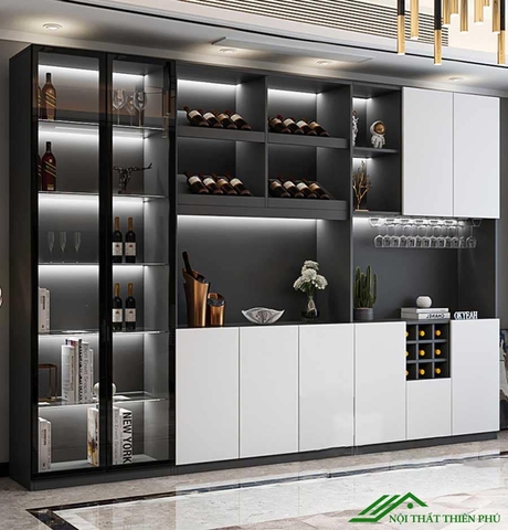 Tủ rượu gỗ công nghiệp hiện đại - TR 24
