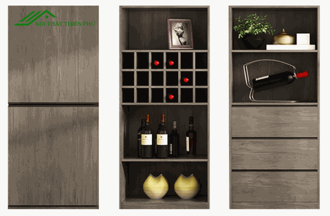 Tủ rượu gỗ công nghiệp dáng thấp - TR 15