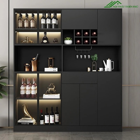 Tủ rượu phòng khách gỗ MDF - TR 17