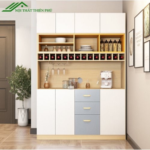 Tủ rượu kiêm vách ngăn trang trí gỗ MDF - TR 20