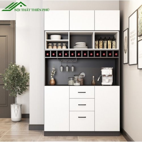 Tủ rượu kiêm vách ngăn trang trí gỗ MDF - TR 20