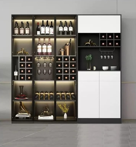 Tủ rượu gỗ trưng bày hiện đại - TR 28