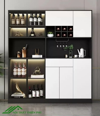 Tủ rượu gỗ trưng bày hiện đại - TR 28
