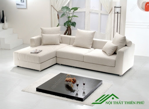 Sofa Góc Gỗ Bọc Nỉ Tự Nhiên Giá Rẻ 2m5  SF 35