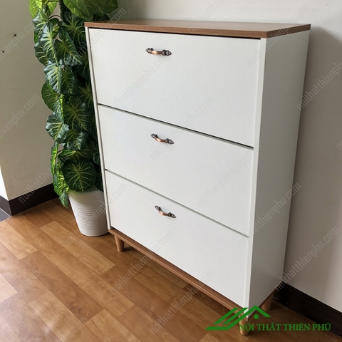 Tủ giày thông minh chân gỗ sồi - TG 06