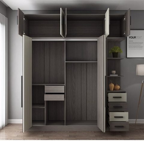 Tủ Quần Áo Cánh mở Có Kệ Góc - QA 08