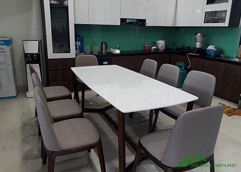 Bộ bàn ăn Grace mặt đá 6 ghế - BA 19