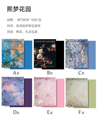 Giấy gói hoa sơn mài xấp 10 tờ