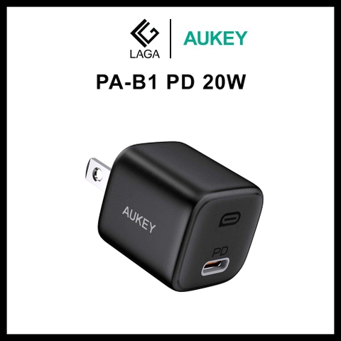 Cốc Sạc Aukey Omnia PD 20W USB-C Sạc Nhanh iPhone 12 Series PA-B1