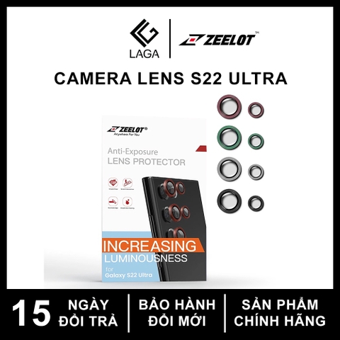 Kính Cường Lực Camera Lens Zeelot Titanium Samsung Galaxy S22 Ultra