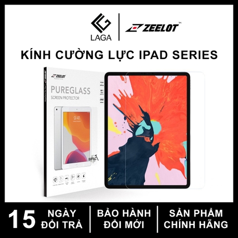 Kính Cường Lực Zeelot 2.5D PureGlass iPad 10.2 / iPad Air 4 10.9 / Pro 11 / Pro 12.9