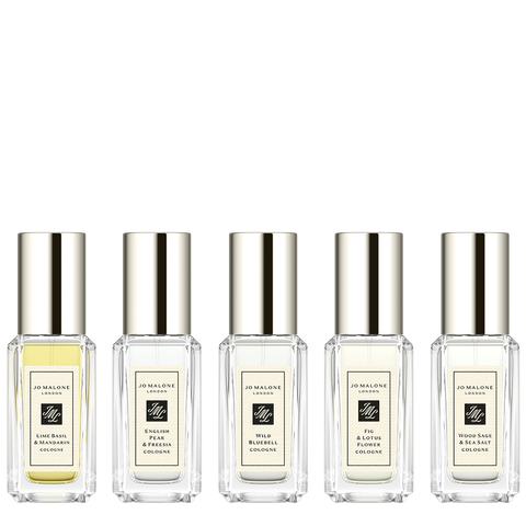Jo Malone London 2022 Cologne Collection 5x9ml (Wild Bluebell 9ml, Woodsage & Seasalt 9ml, Lime Basil and Mandarin 9ml, Fig & Lotus Flower 9ml, English Pear & Freesia 9ml)