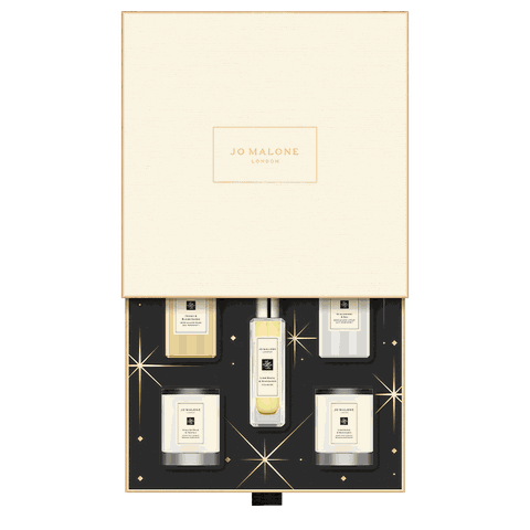 Jo Malone London House (Pomegranate Noir Travel Candle 60g, English Pear & Freesia Travel Candle 60g, Lime Basil & Mandarin Cologne 30ml, Peony & Blush Suede Body & Hand Wash 100ml, Blackberry & Bay Body & Hand Lotion 100ml)