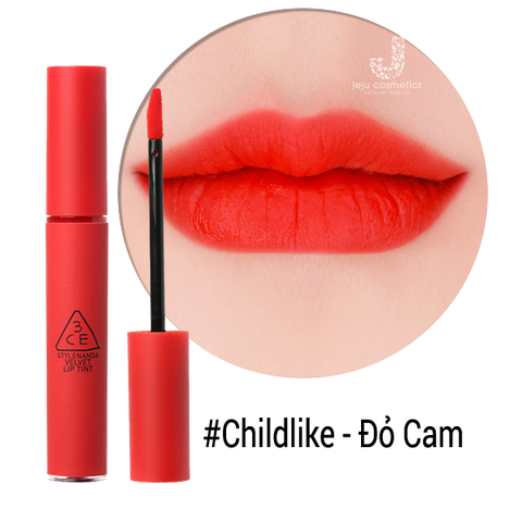 Son Kem Lì Đỏ Cam 3Ce Chidlike / Velvet Lip Tint