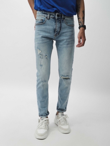 QUẦN JEANS ARMANI XANH NHẠT RÁCH