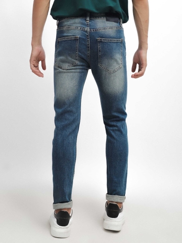 QUẦN JEANS DEFOXX XANH DƠ WASH RÁCH