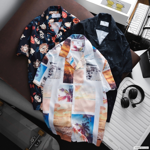 ÁO SƠ MI HỌA TIẾT NGẮN TAY BTM