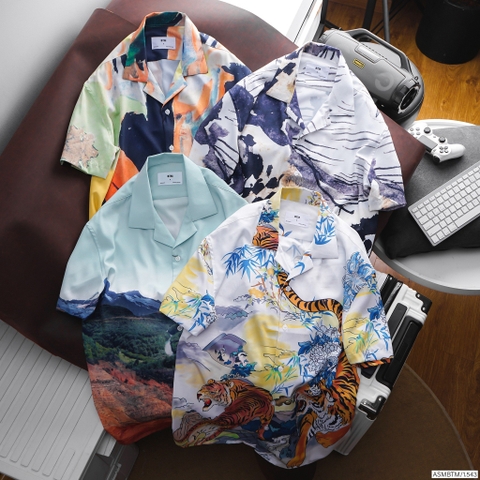 ÁO SƠ MI HỌA TIẾT NGẮN TAY BTM