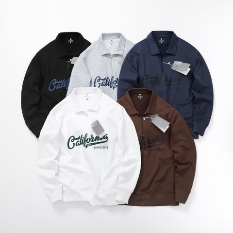 ÁO NỈ CỔ BẺ CALIFORNIA DEFOXX