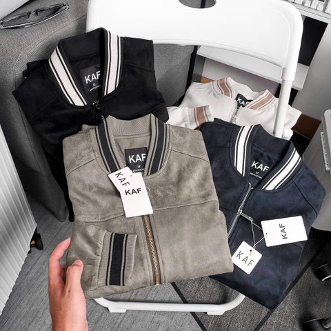 ÁO KHOÁC BOMBER SUEDE KAF