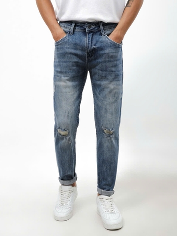 QUẦN JEANS DEFOXX XANH WASH RÁCH
