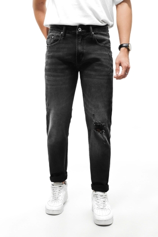 QUẦN JEANS DEFOXX XÁM ĐEN WASH RÁCH