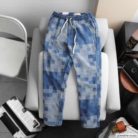 QUẦN JEANS BTM CARO XANH ĐẬM