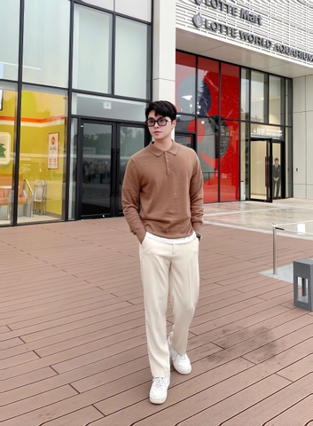 ÁO LEN DÀI TAY CỔ BẺ BTM