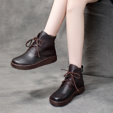 GIÀY DA BÒ HANDMADE ĐẾ CAO SU G58 (TẶNG VÒNG RETRO)
