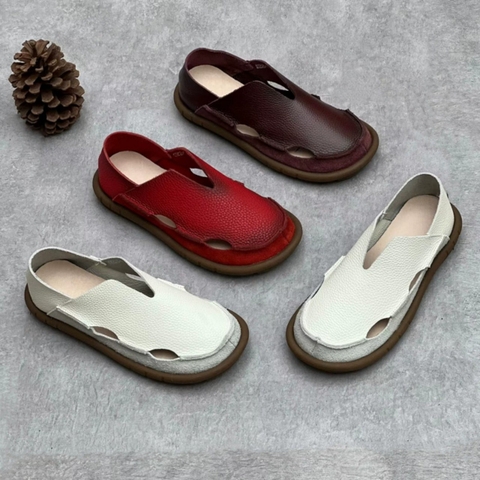 GIÀY DA BÒ HANDMADE ĐẾ CAO SU G23 ( TẶNG VÒNG RETRO)