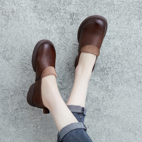 GIÀY DA BÒ HANDMADE ĐẾ CAO SU G56 (TẶNG VÒNG RETRO)