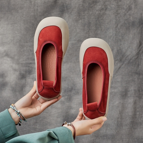 GIÀY DA BÒ HANDMADE ĐẾ CAO SU G55 (TẶNG VÒNG RETRO)