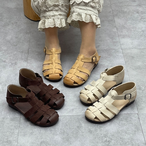 GIÀY DA BÒ HANDMADE ĐẾ CAO SU G08 ( TẶNG VÒNG RETRO)
