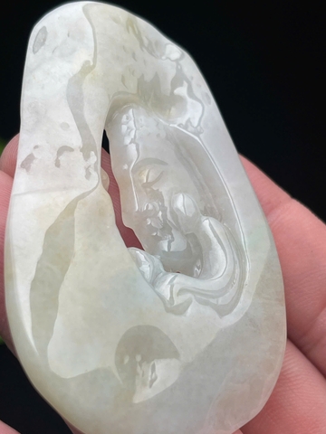 NT1278 Diện Phật trong ta  ngọc phỉ thuý tự nhiên(Jadeite A)