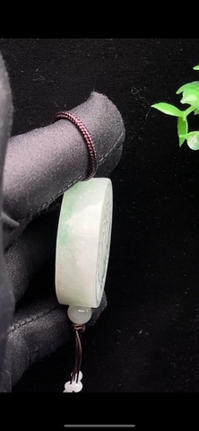 NT1201 Ngọc bội Phượng Hoàng chạm lộng ngọc phỉ thuý tự nhiên (jadeite A)