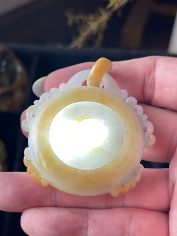 NT1235 Ngọc bội hút tài ngọc phỉ thuý tự nhiên ( Jadeite A)