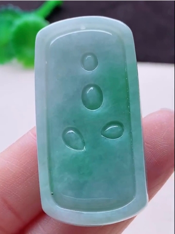 NT1236 Mặt dây Phổ Hiền Bồ Tát ngọc phỉ thuý tự nhiên ( Jadeite A)